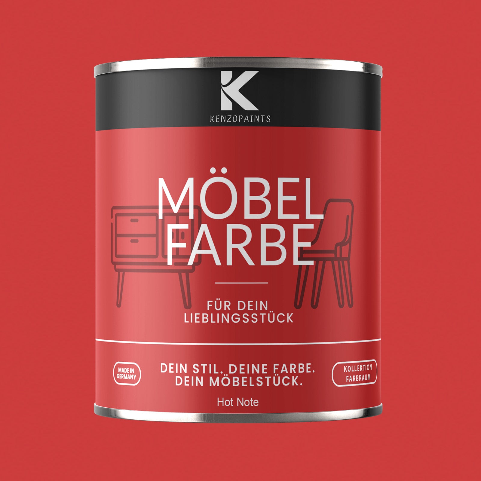 Kenzopaints Möbelfarbe Möbellack Buntlack Farbraum - 750ml - Farbmanufaktur Contura Berkemeier - Farbmanufaktur Contura Berkemeier