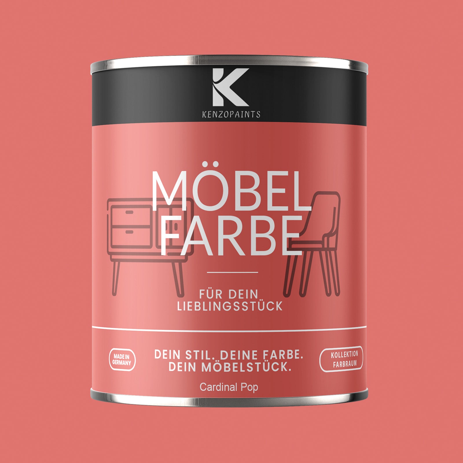 Kenzopaints Möbelfarbe Möbellack Buntlack Farbraum - 750ml - Farbmanufaktur Contura Berkemeier - Farbmanufaktur Contura Berkemeier