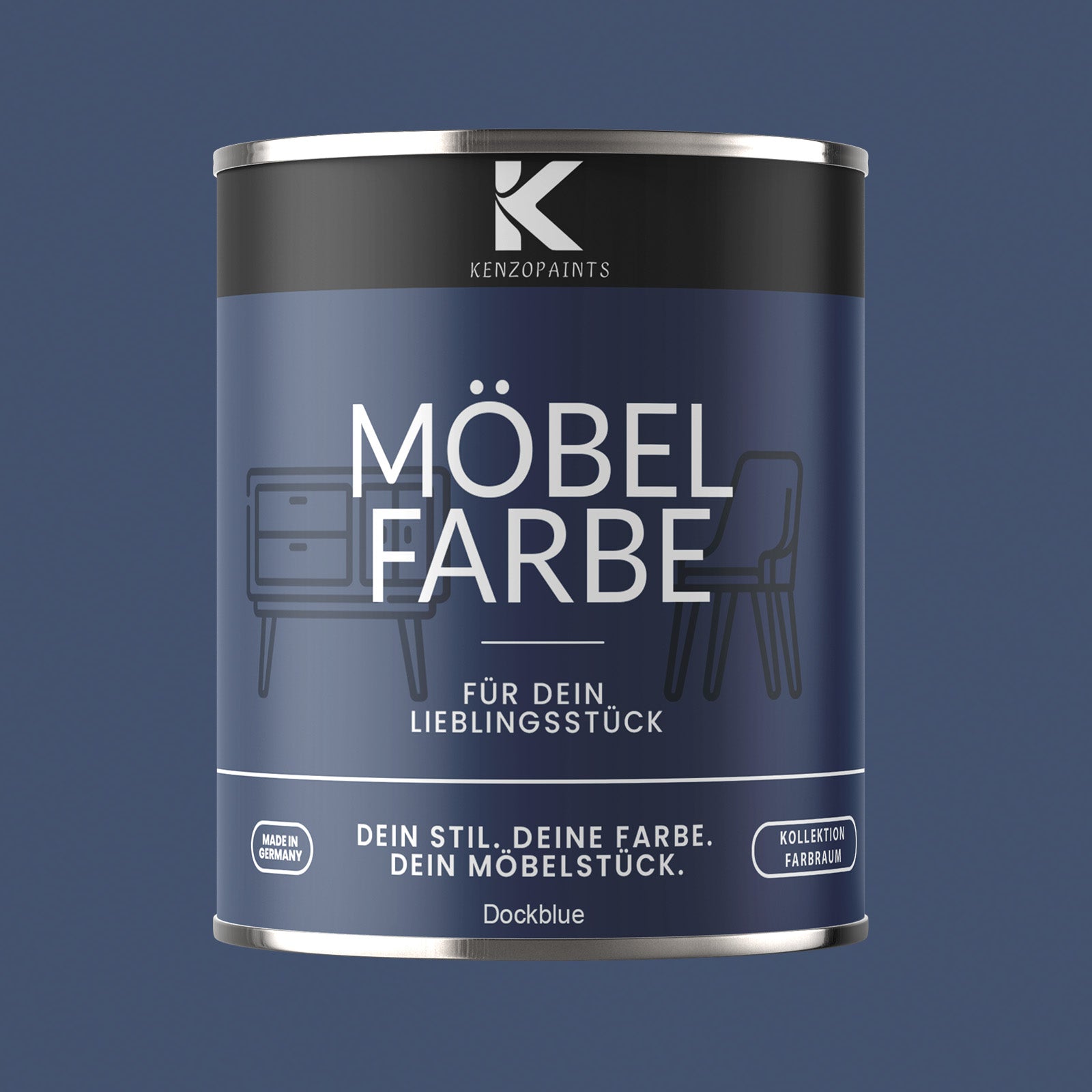 Kenzopaints Möbelfarbe Möbellack Buntlack Farbraum - 750ml - Farbmanufaktur Contura Berkemeier - Farbmanufaktur Contura Berkemeier