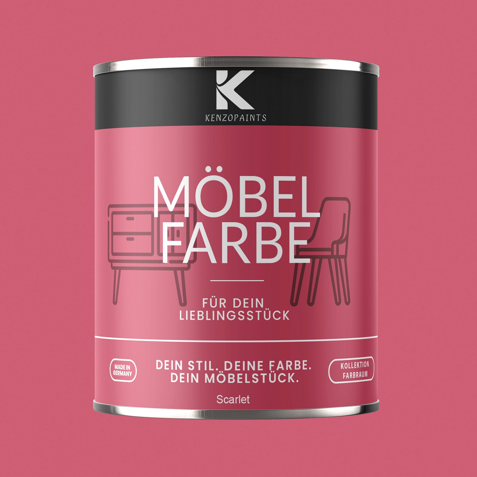 Kenzopaints Möbelfarbe Möbellack Buntlack Farbraum - 750ml - Farbmanufaktur Contura Berkemeier - Farbmanufaktur Contura Berkemeier