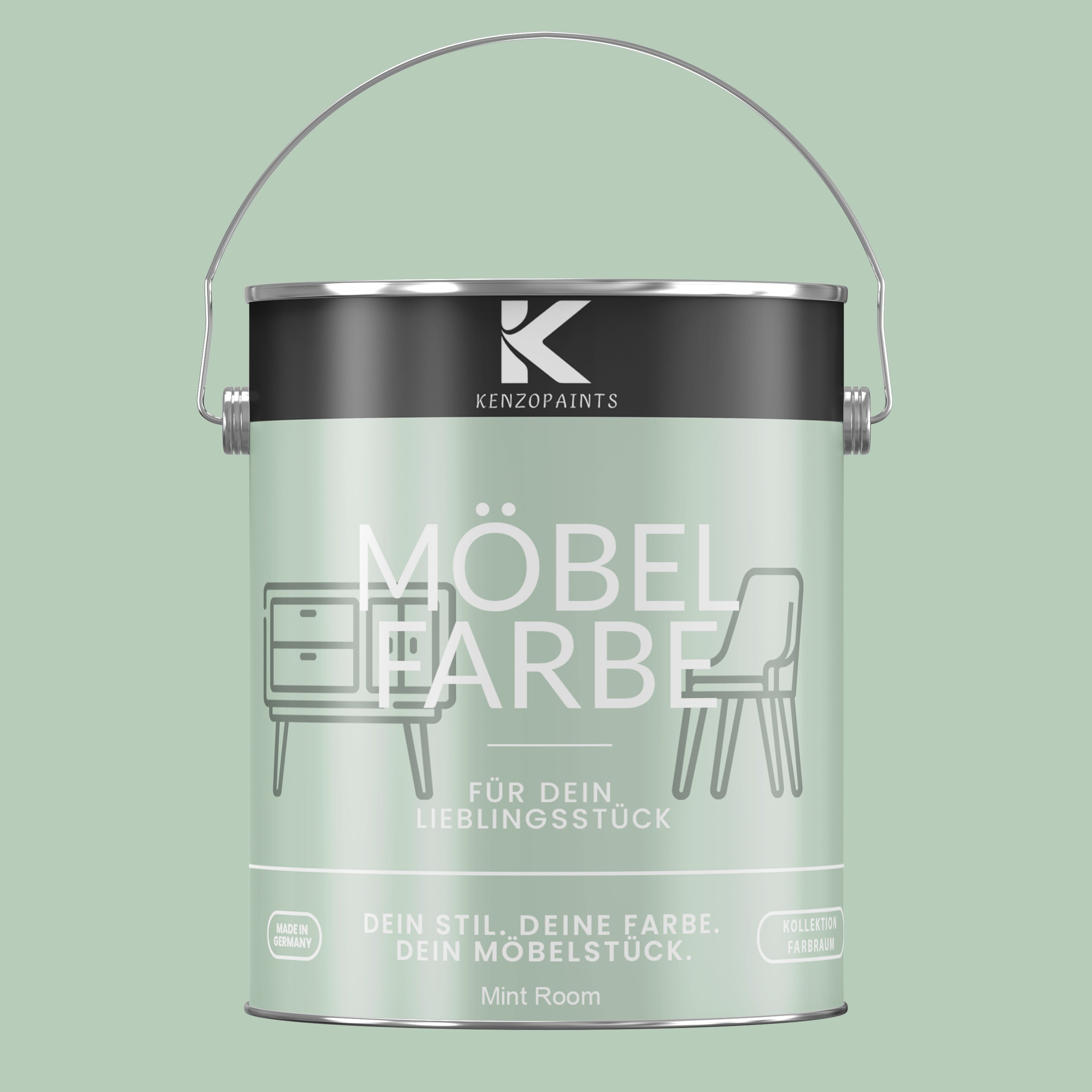 Kenzopaints Möbelfarbe Möbellack Buntlack Farbraum - 2,5Liter - Farbmanufaktur Contura Berkemeier - Farbmanufaktur Contura Berkemeier