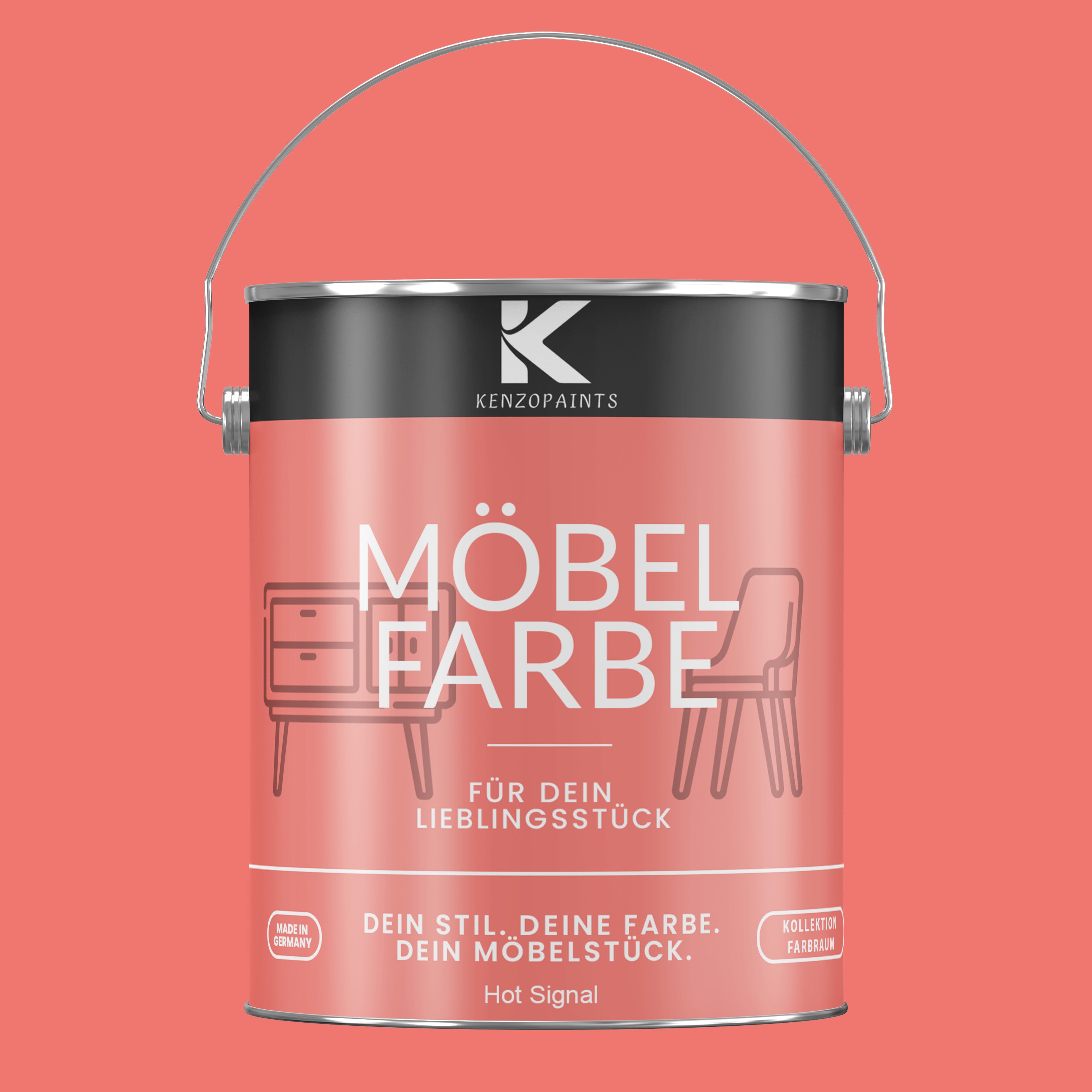 Kenzopaints Möbelfarbe Möbellack Buntlack Farbraum - 2,5Liter - Farbmanufaktur Contura Berkemeier - Farbmanufaktur Contura Berkemeier