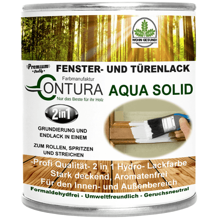 Contura 2 in 1 Fenster und Türenlack Weiss Treppenlack - Farbmanufaktur Contura Berkemeier72541