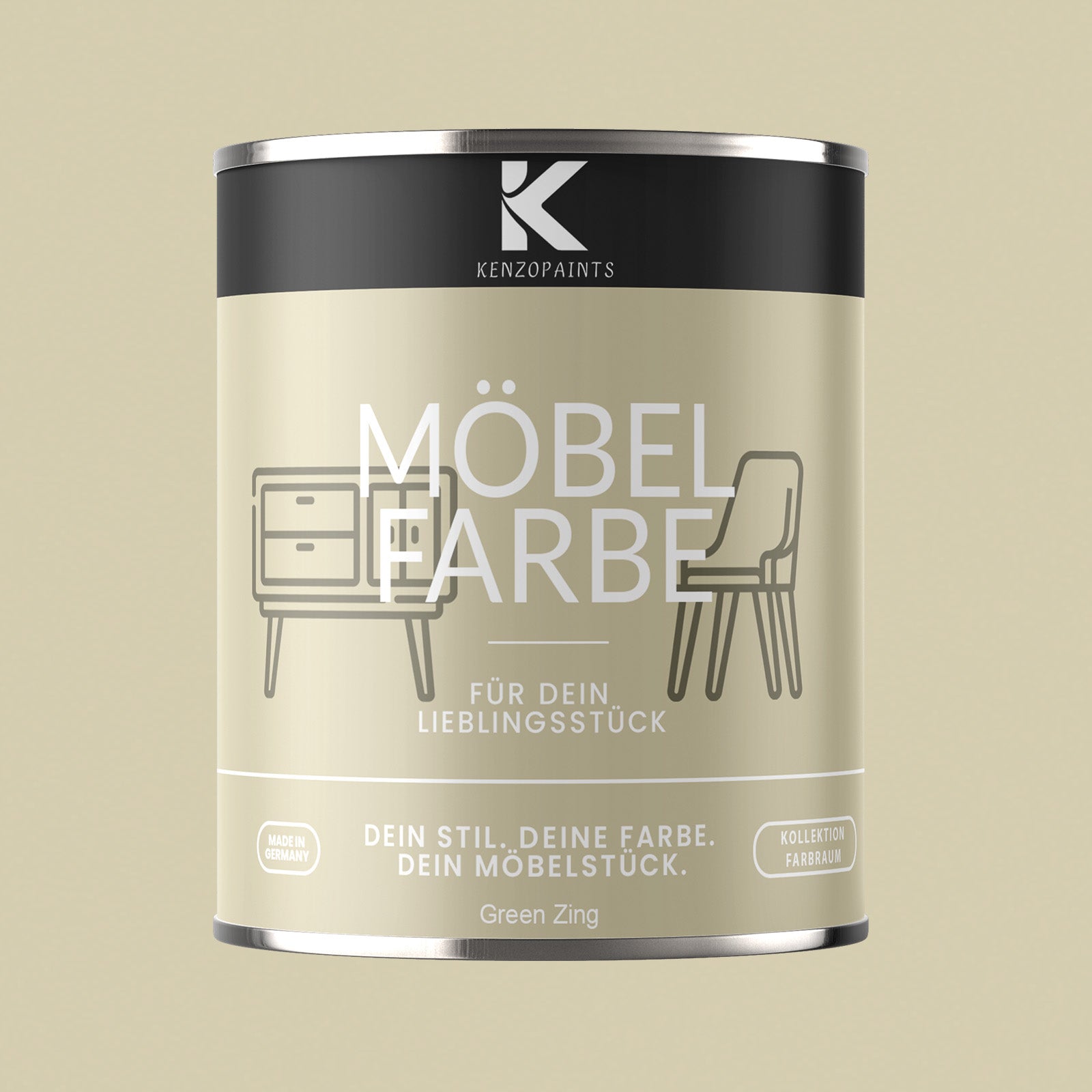 Kenzopaints Möbelfarbe Möbellack Buntlack Farbraum - 750ml - Farbmanufaktur Contura Berkemeier - Farbmanufaktur Contura Berkemeier