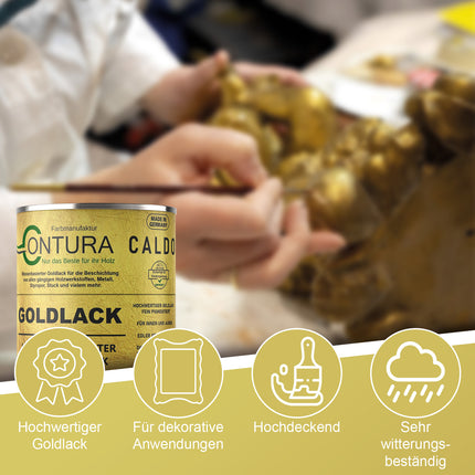 Contura Caldo Goldlack Goldfarbe Gold Effektlack Möbellack Holzlack Metalllack Möbel Farbe - Farbmanufaktur Contura Berkemeier - Farbmanufaktur Contura Berkemeier