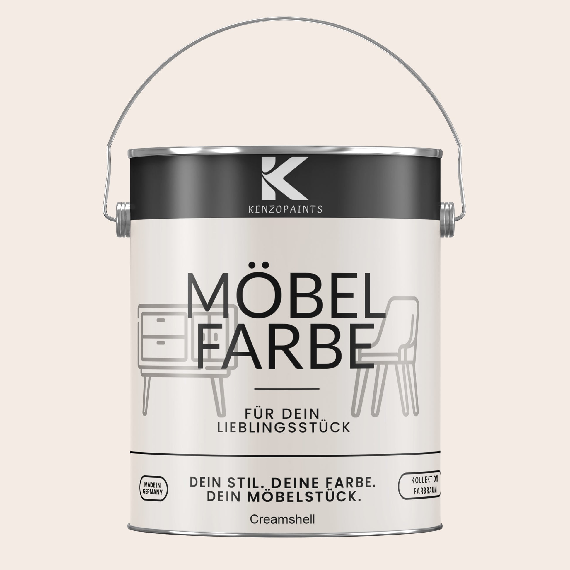 Kenzopaints Möbelfarbe Möbellack Buntlack Farbraum - 2,5Liter - Farbmanufaktur Contura Berkemeier - Farbmanufaktur Contura Berkemeier
