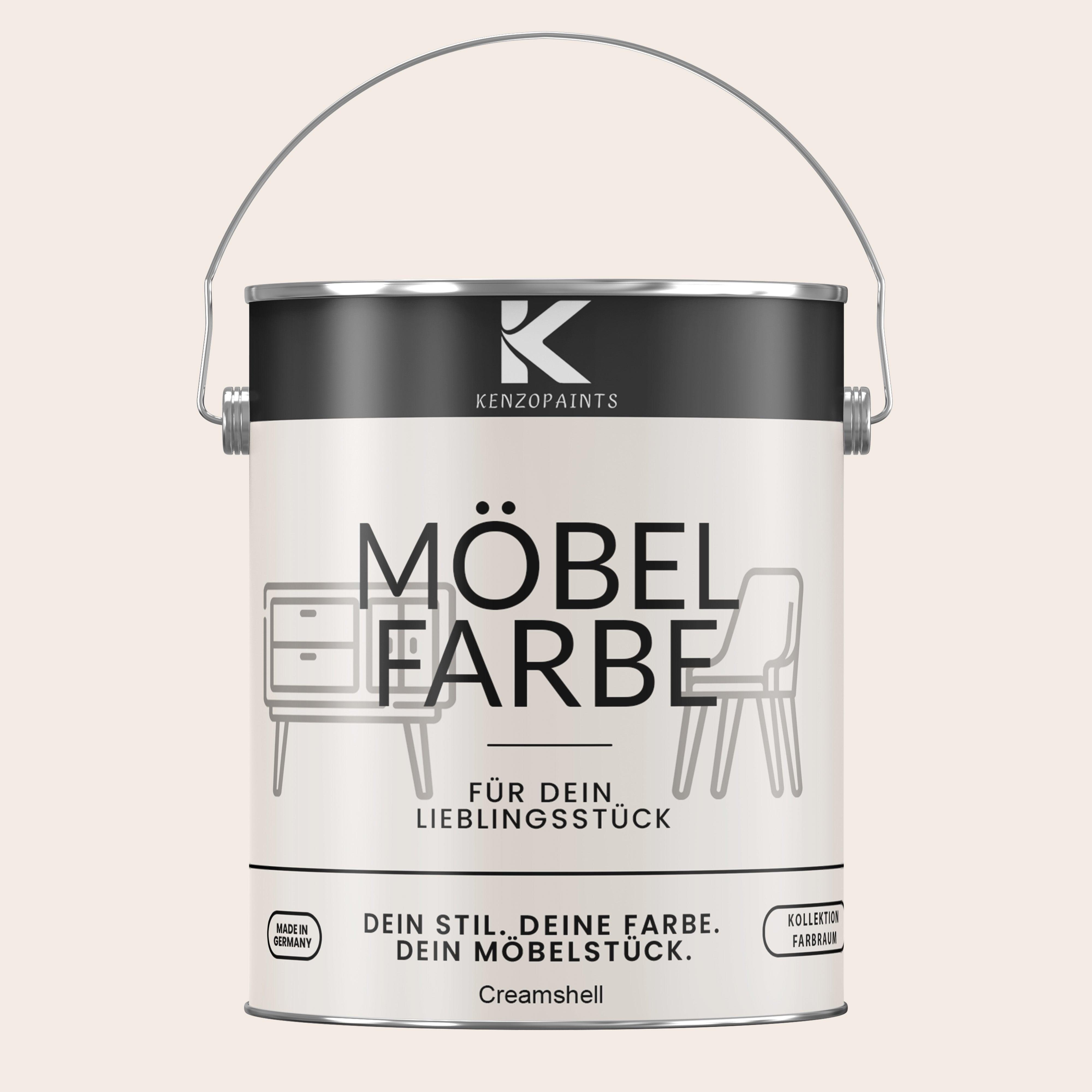 Kenzopaints Möbelfarbe Möbellack Buntlack Farbraum - 2,5Liter - Farbmanufaktur Contura Berkemeier - Farbmanufaktur Contura Berkemeier