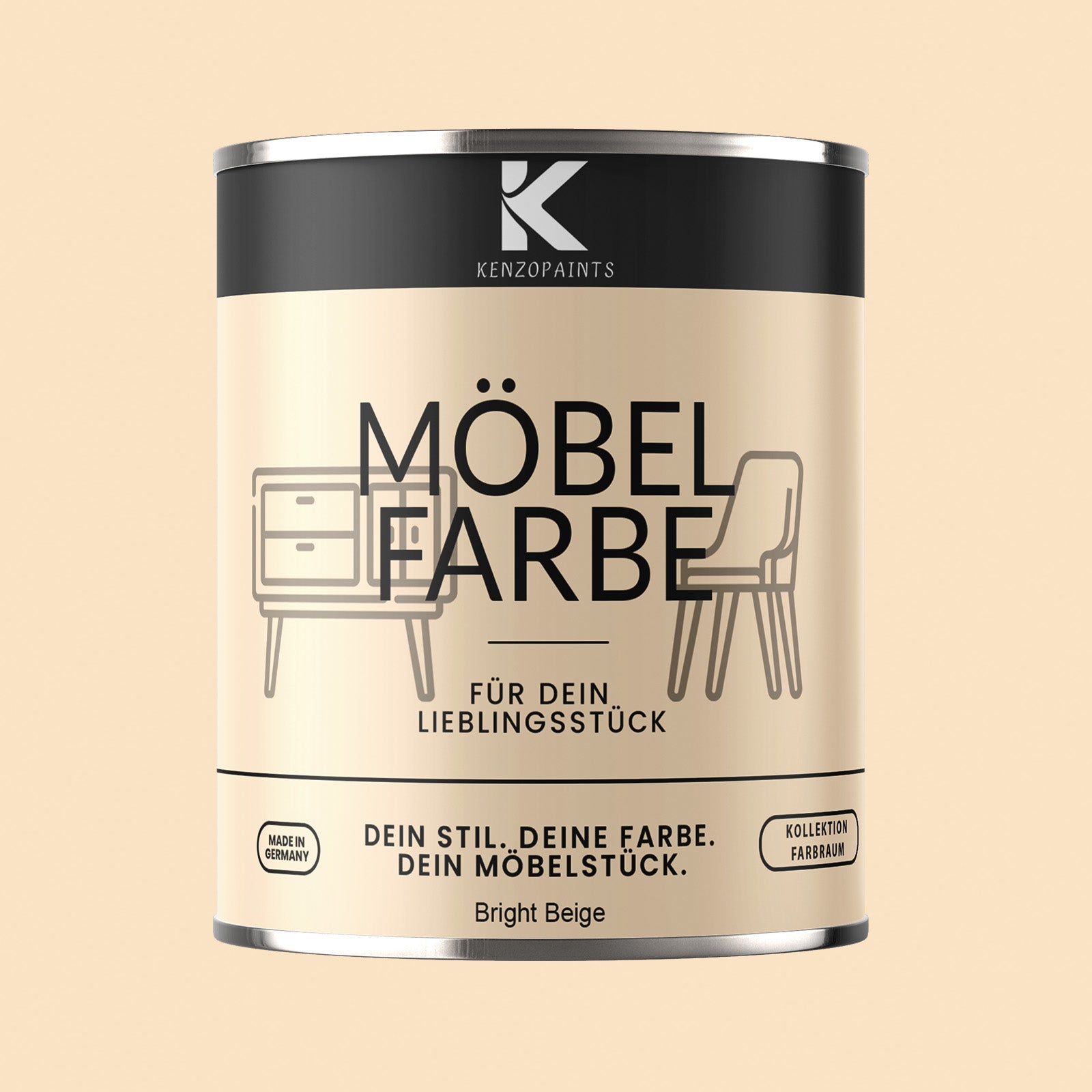Kenzopaints Möbelfarbe Möbellack Buntlack Farbraum - 750ml - Farbmanufaktur Contura Berkemeier - Farbmanufaktur Contura Berkemeier