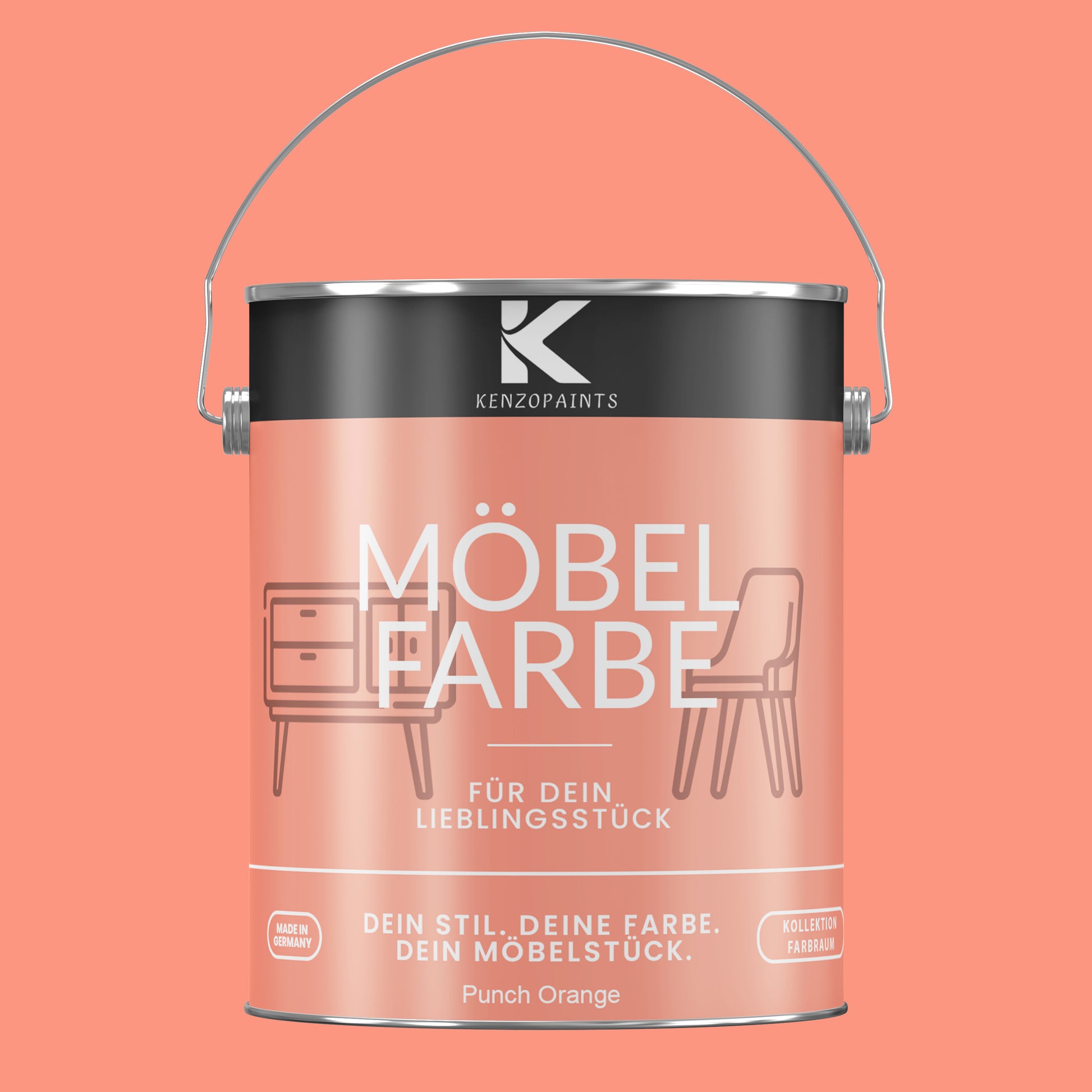 Kenzopaints Möbelfarbe Möbellack Buntlack Farbraum - 2,5Liter - Farbmanufaktur Contura Berkemeier - Farbmanufaktur Contura Berkemeier