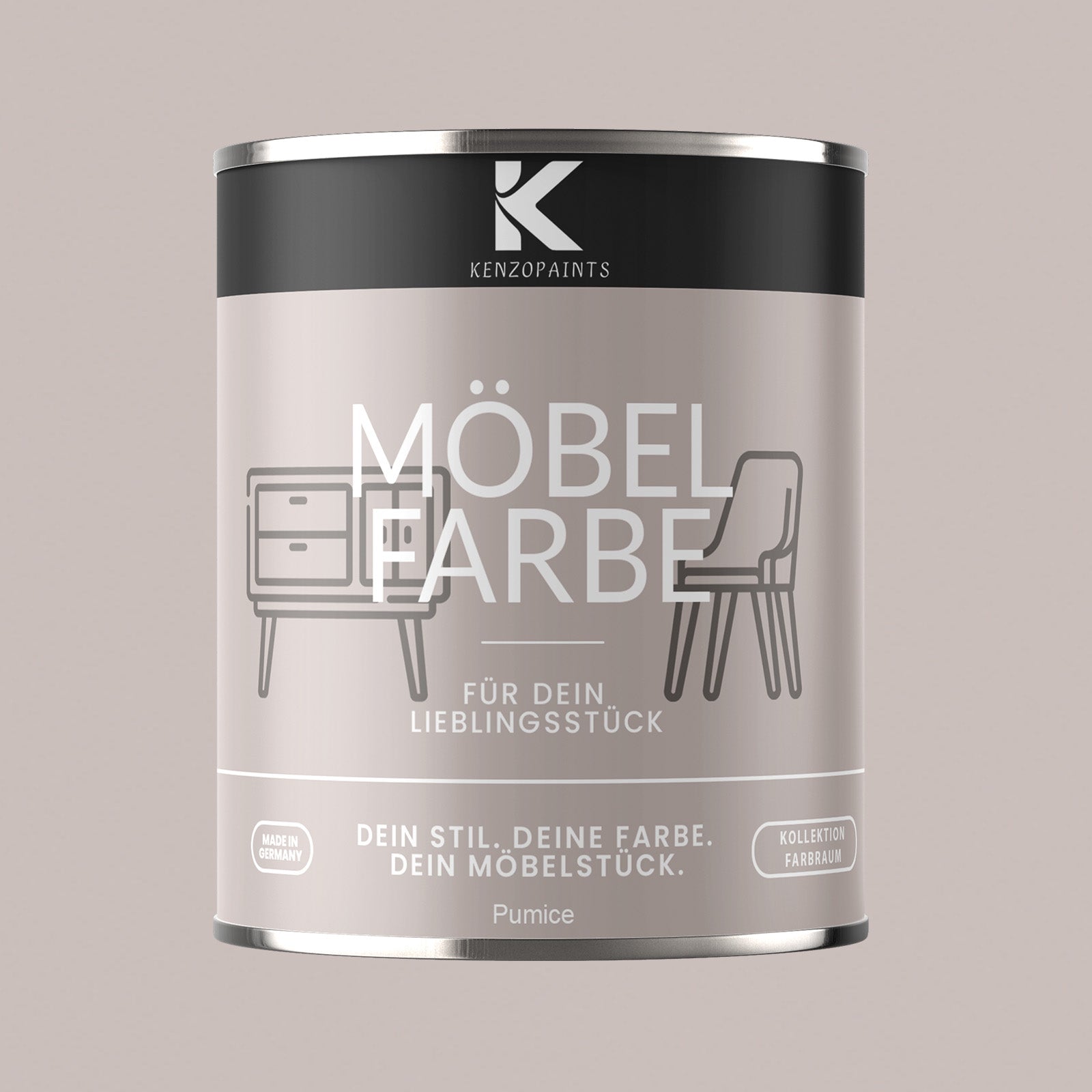 Kenzopaints Möbelfarbe Möbellack Buntlack Farbraum - 750ml - Farbmanufaktur Contura Berkemeier - Farbmanufaktur Contura Berkemeier