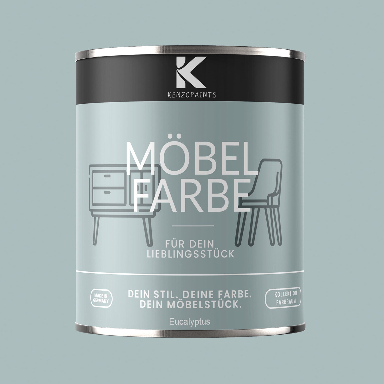 Kenzopaints Möbelfarbe Möbellack Buntlack Farbraum - 750ml - Farbmanufaktur Contura Berkemeier - Farbmanufaktur Contura Berkemeier
