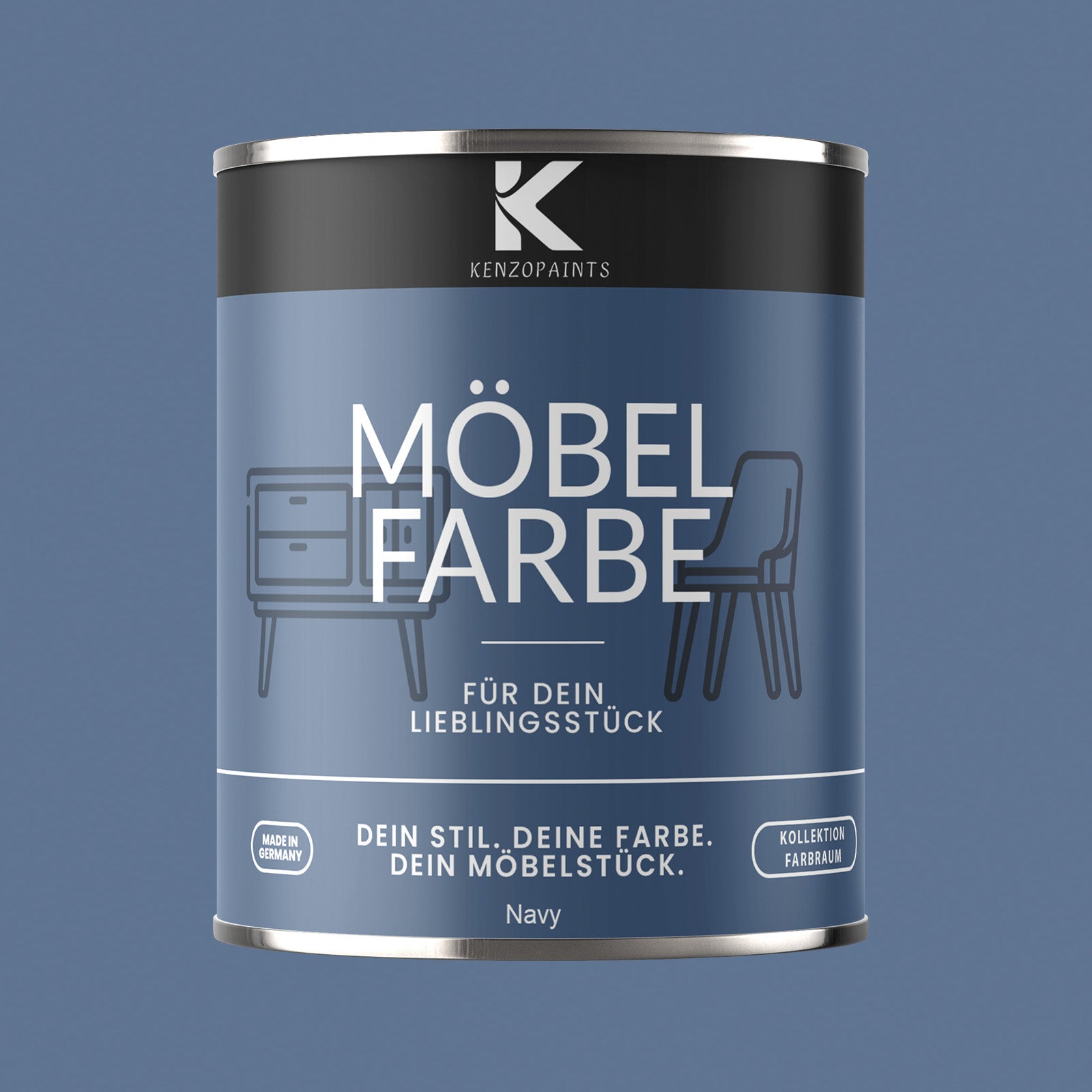 Kenzopaints Möbelfarbe Möbellack Buntlack Farbraum - 750ml - Farbmanufaktur Contura Berkemeier - Farbmanufaktur Contura Berkemeier