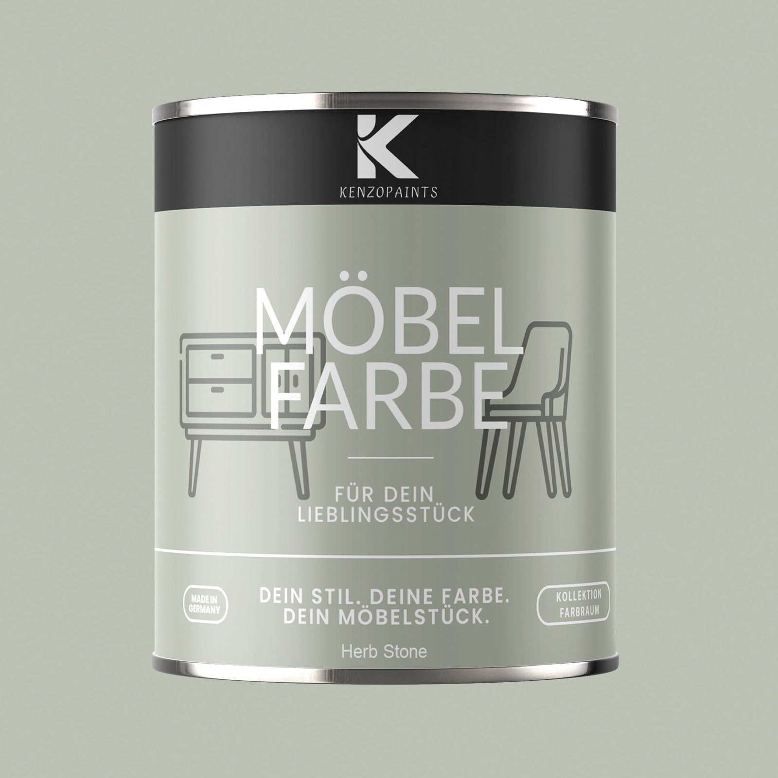 Kenzopaints Möbelfarbe Möbellack Buntlack Farbraum - 750ml - Farbmanufaktur Contura Berkemeier - Farbmanufaktur Contura Berkemeier