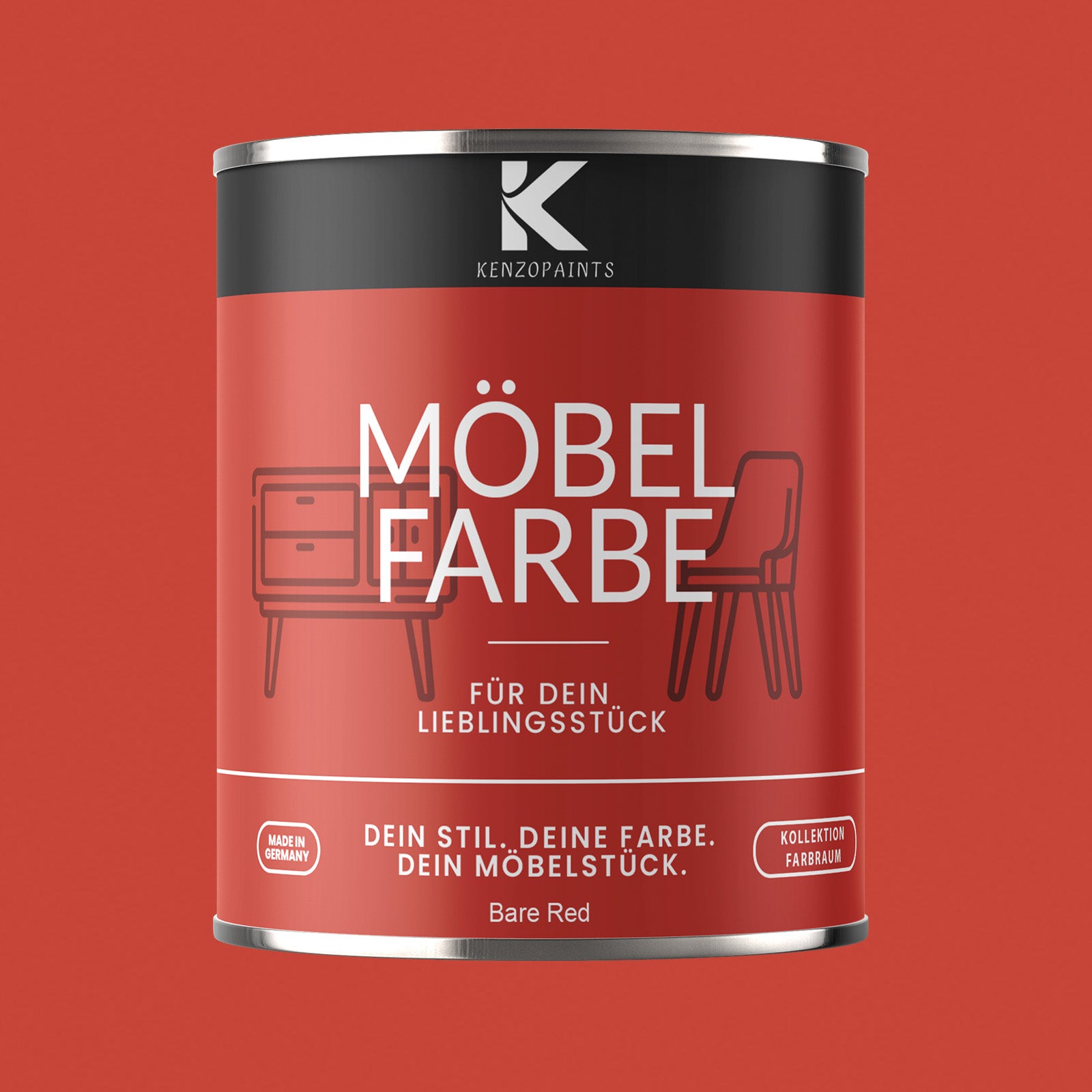 Kenzopaints Möbelfarbe Möbellack Buntlack Farbraum - 750ml - Farbmanufaktur Contura Berkemeier - Farbmanufaktur Contura Berkemeier