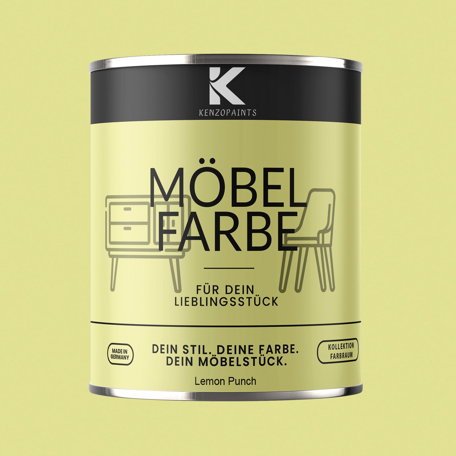 Kenzopaints Möbelfarbe Möbellack Buntlack Farbraum - 750ml - Farbmanufaktur Contura Berkemeier - Farbmanufaktur Contura Berkemeier