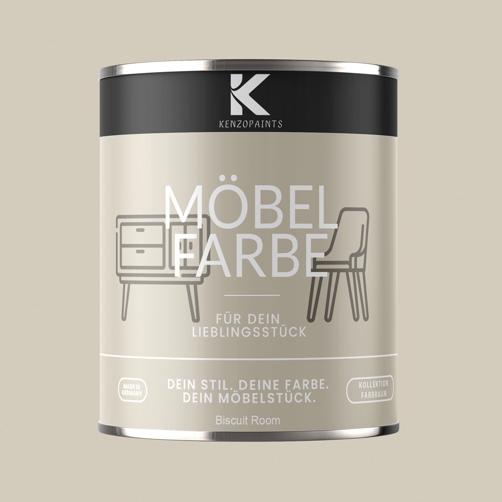 Kenzopaints Möbelfarbe Möbellack Buntlack Farbraum - 750ml - Farbmanufaktur Contura Berkemeier - Farbmanufaktur Contura Berkemeier