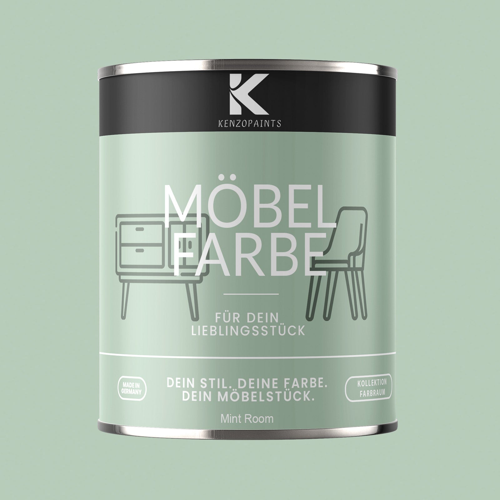 Kenzopaints Möbelfarbe Möbellack Buntlack Farbraum - 750ml - Farbmanufaktur Contura Berkemeier - Farbmanufaktur Contura Berkemeier