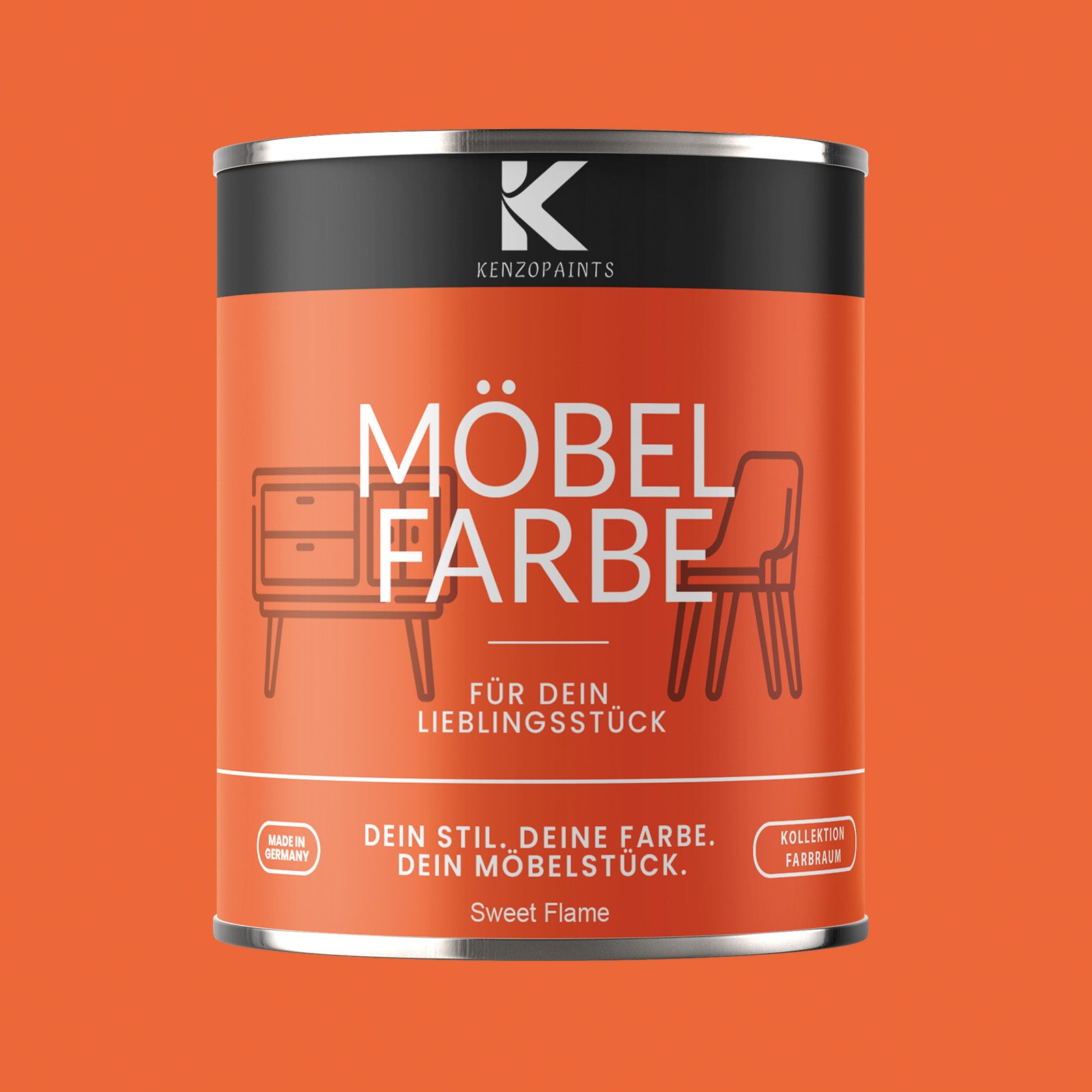 Kenzopaints Möbelfarbe Möbellack Buntlack Farbraum - 750ml - Farbmanufaktur Contura Berkemeier - Farbmanufaktur Contura Berkemeier
