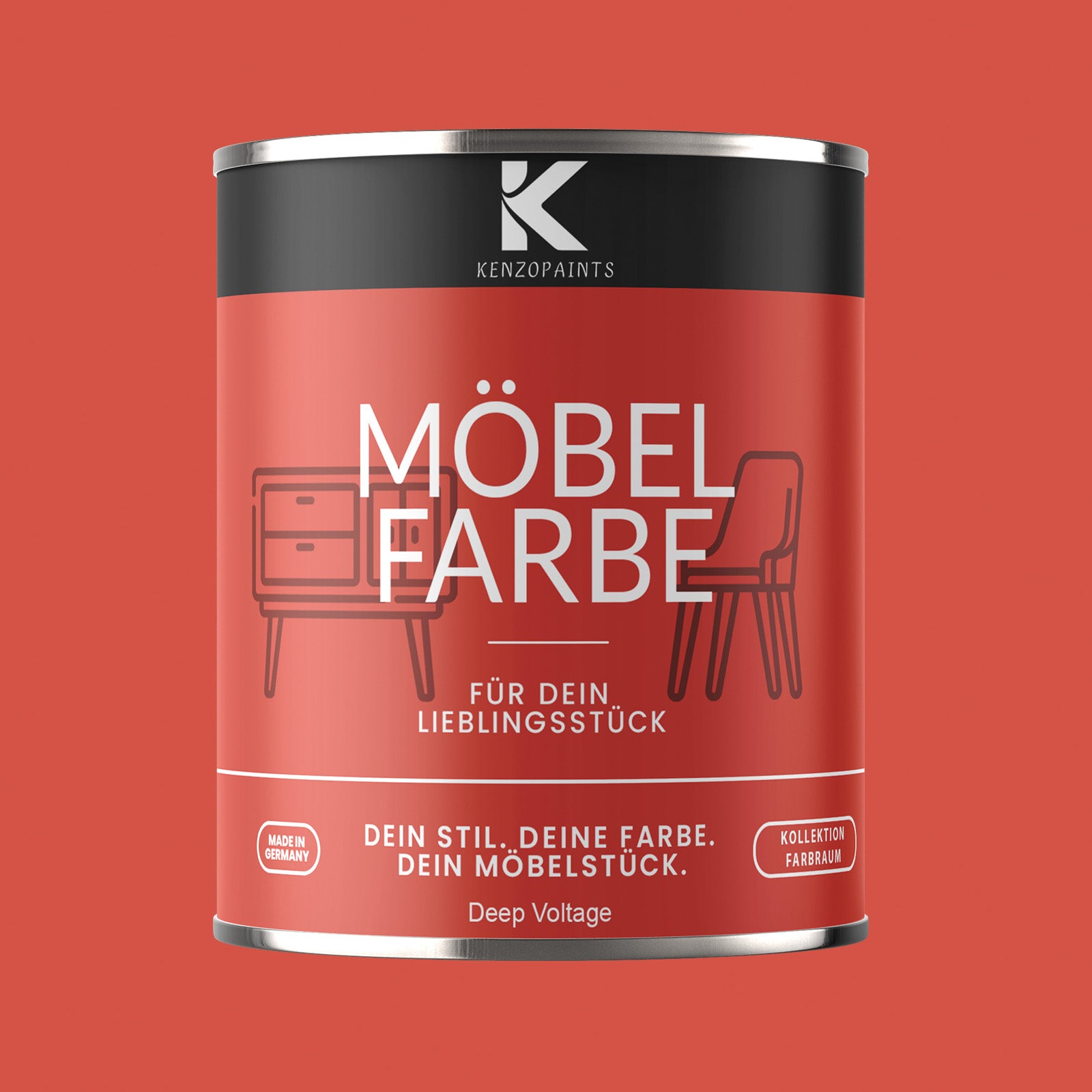 Kenzopaints Möbelfarbe Möbellack Buntlack Farbraum - 750ml - Farbmanufaktur Contura Berkemeier - Farbmanufaktur Contura Berkemeier