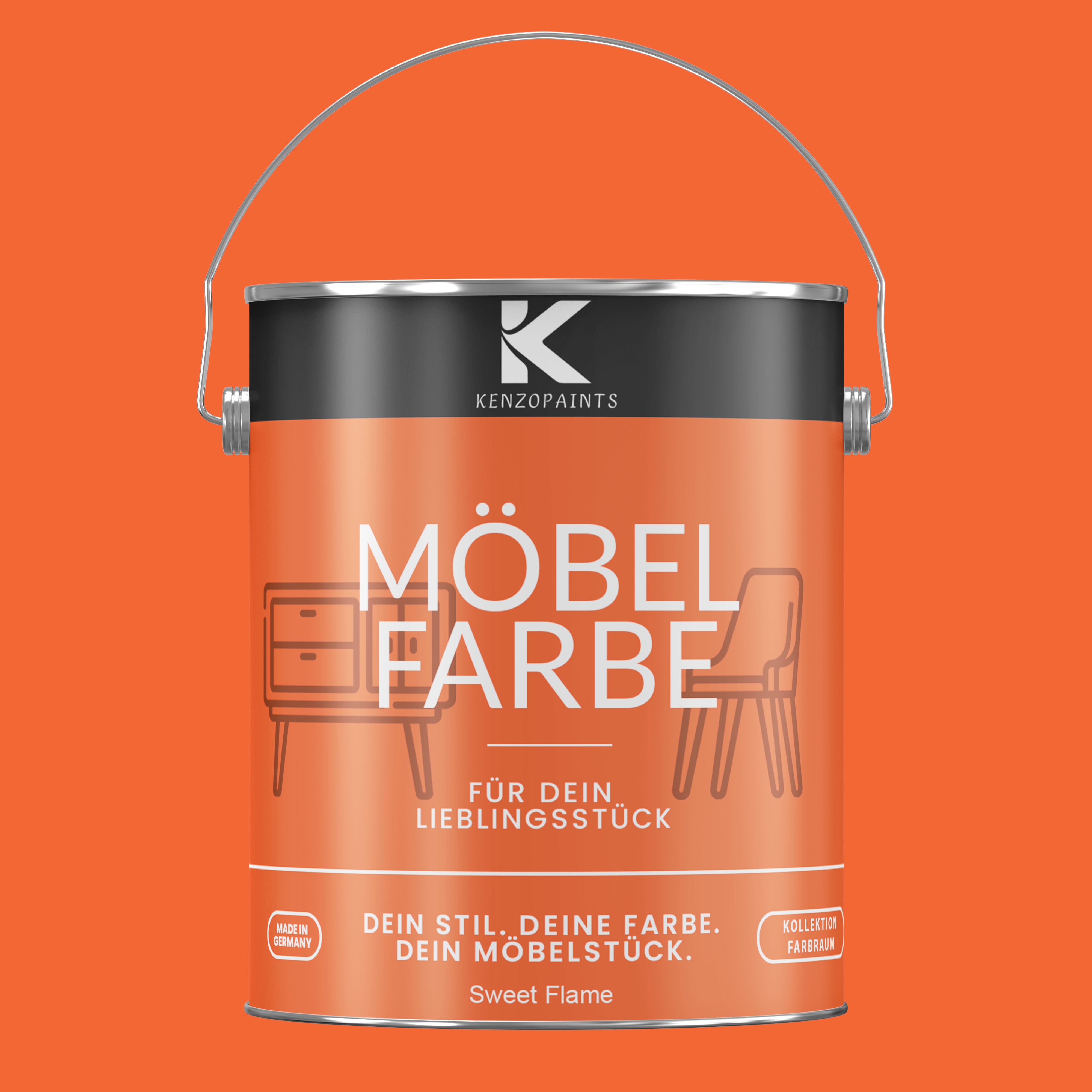 Kenzopaints Möbelfarbe Möbellack Buntlack Farbraum - 2,5Liter - Farbmanufaktur Contura Berkemeier - Farbmanufaktur Contura Berkemeier