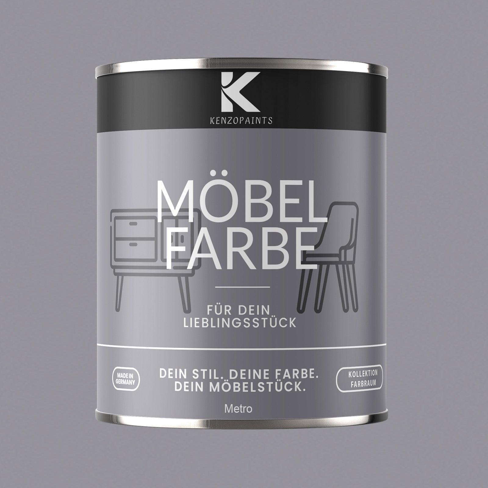 Kenzopaints Möbelfarbe Möbellack Buntlack Farbraum - 750ml - Farbmanufaktur Contura Berkemeier - Farbmanufaktur Contura Berkemeier