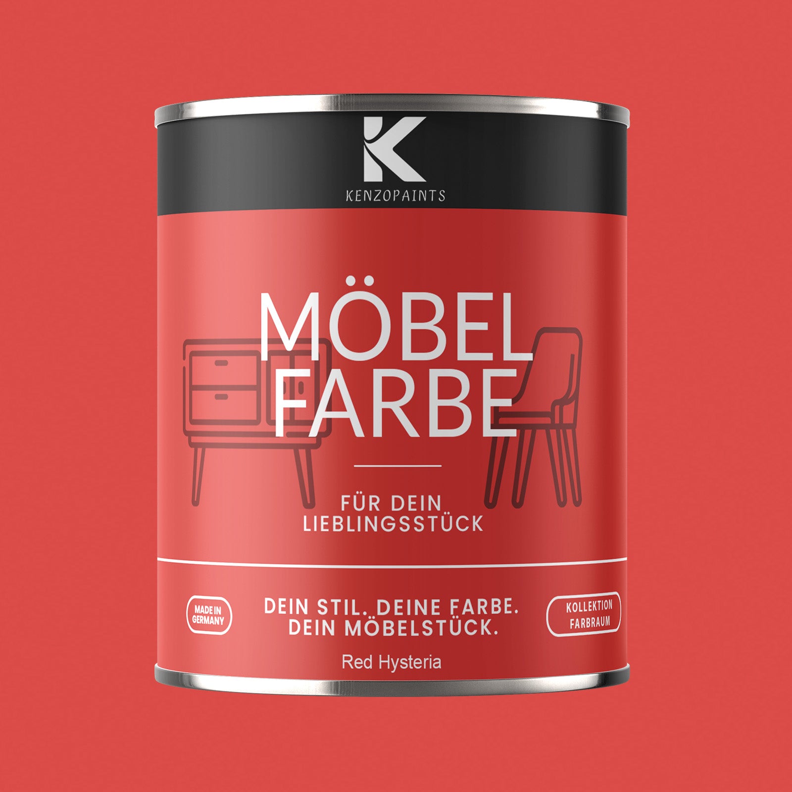 Kenzopaints Möbelfarbe Möbellack Buntlack Farbraum - 750ml - Farbmanufaktur Contura Berkemeier - Farbmanufaktur Contura Berkemeier