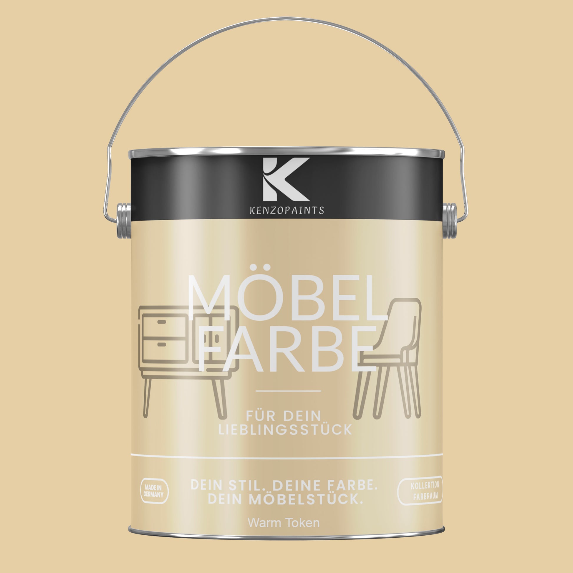 Kenzopaints Möbelfarbe Möbellack Buntlack Farbraum - 2,5Liter - Farbmanufaktur Contura Berkemeier - Farbmanufaktur Contura Berkemeier