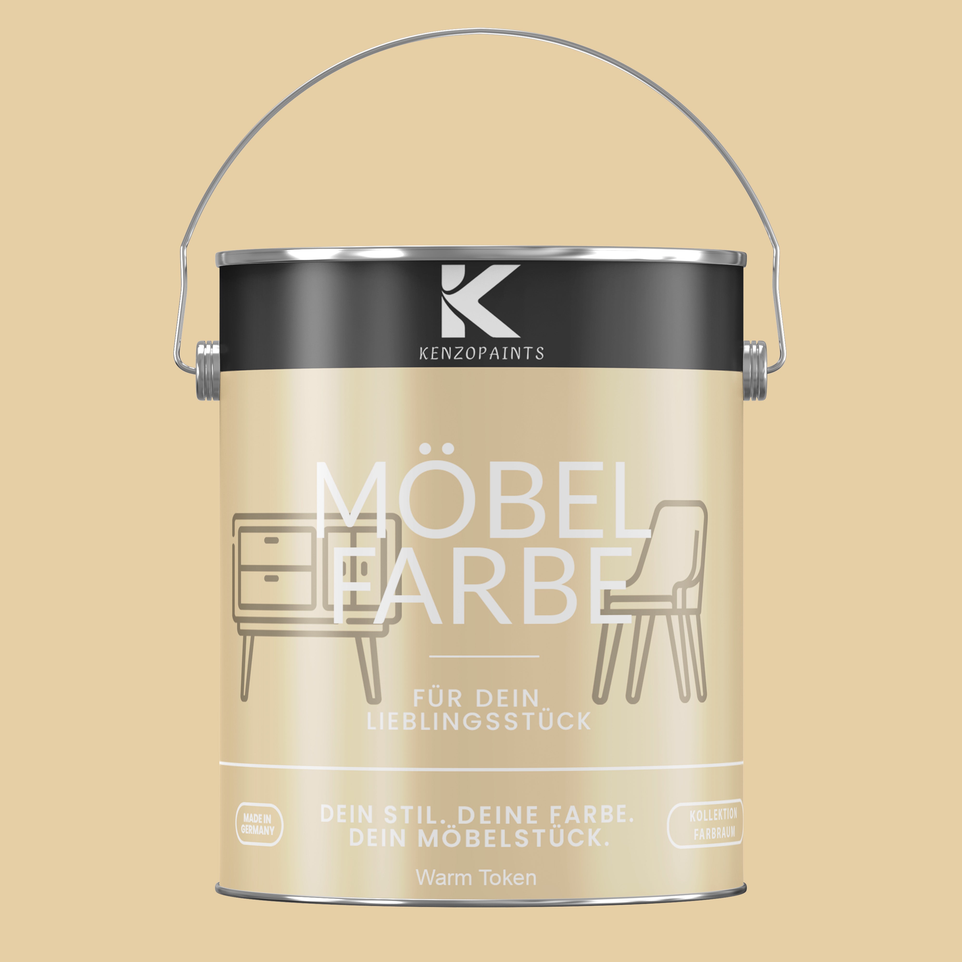 Kenzopaints Möbelfarbe Möbellack Buntlack Farbraum - 2,5Liter - Farbmanufaktur Contura Berkemeier - Farbmanufaktur Contura Berkemeier