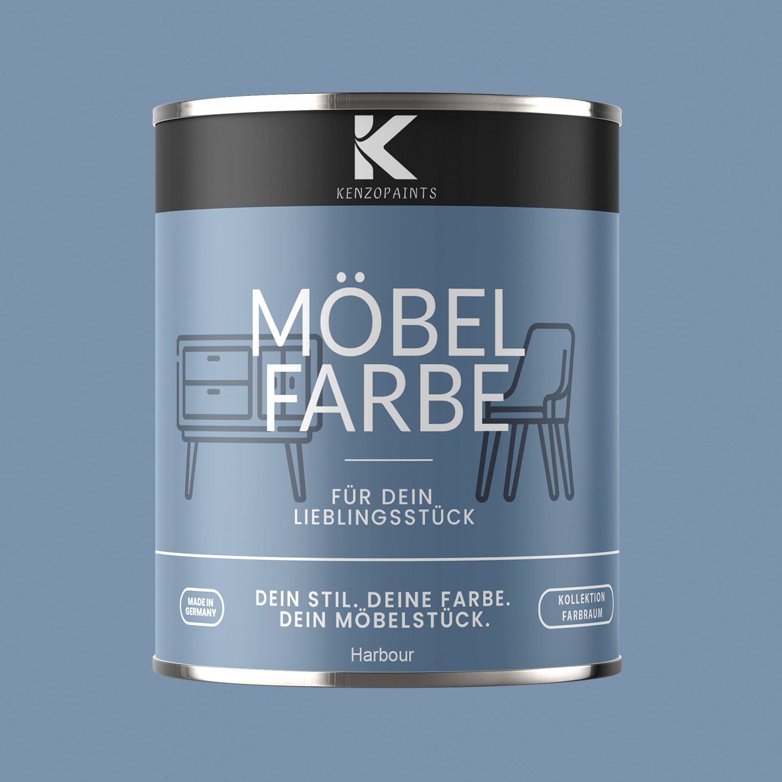 Kenzopaints Möbelfarbe Möbellack Buntlack Farbraum - 750ml - Farbmanufaktur Contura Berkemeier - Farbmanufaktur Contura Berkemeier