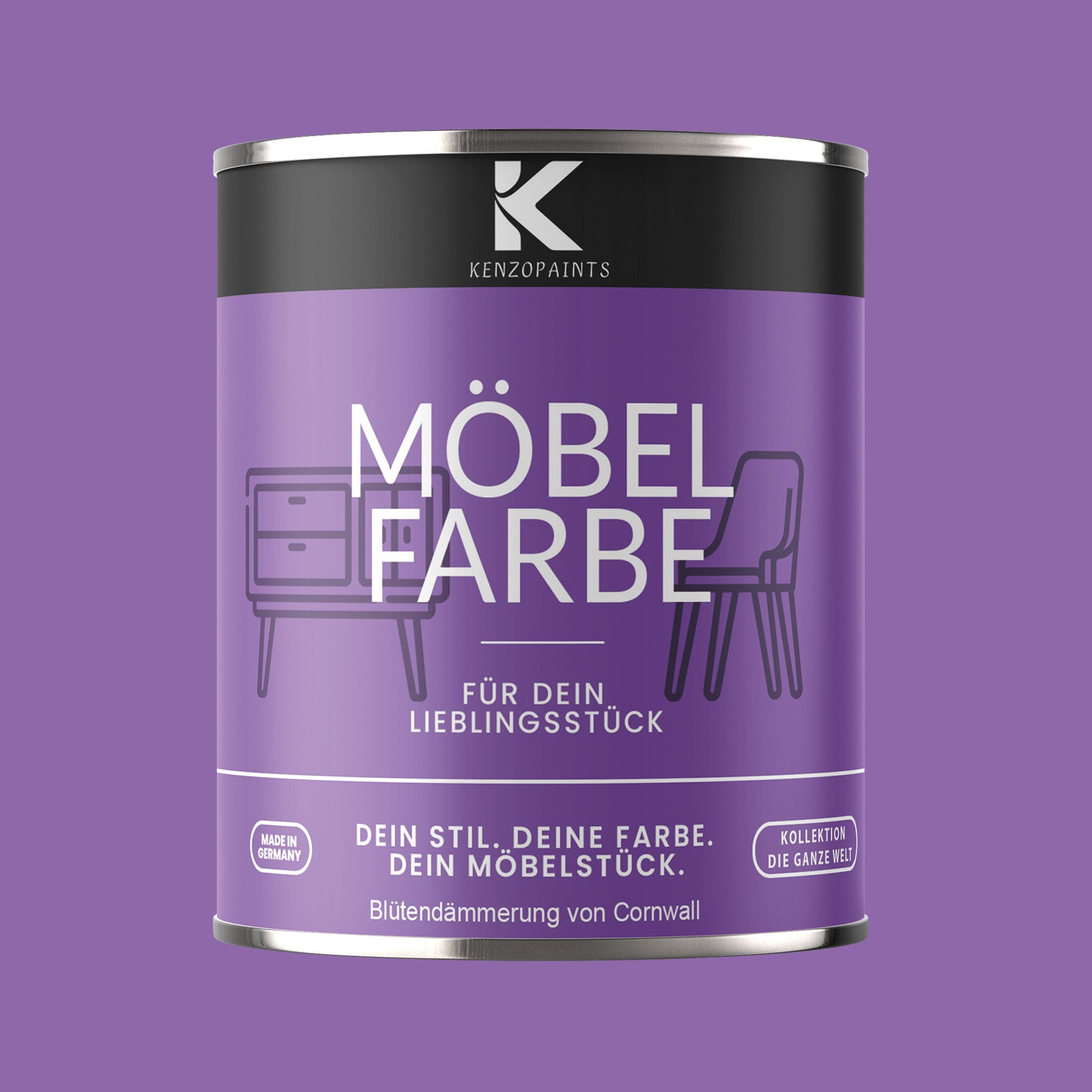 Kenzopaints Möbelfarbe Möbellack Buntlack - 2,5Liter - Farbmanufaktur Contura Berkemeier - Farbmanufaktur Contura Berkemeier