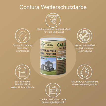 Contura Wetterschutzfarbe Holz Dauerschutzfarbe Deckend Buntlack Holzfarbe Holzlasur Seidenmatt … - Farbmanufaktur Contura Berkemeier - Farbmanufaktur Contura Berkemeier