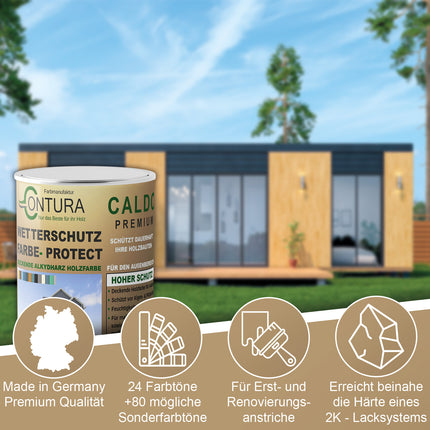 Contura Wetterschutzfarbe Holz Dauerschutzfarbe Deckend Buntlack Holzfarbe Holzlasur Seidenmatt … - Farbmanufaktur Contura Berkemeier - Farbmanufaktur Contura Berkemeier