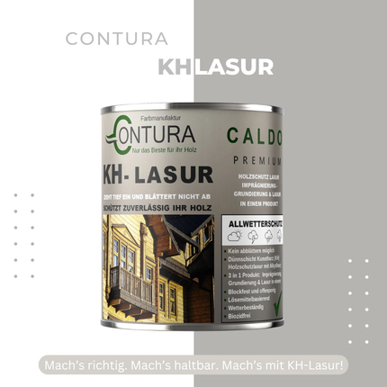 -POS- Contura KH Lasur 3in1 Holzlasur Holzschutzlasur UV- Holzschutz Holzöl Dünnschichtlasur - Farbmanufaktur Contura Berkemeier - Farbmanufaktur Contura Berkemeier