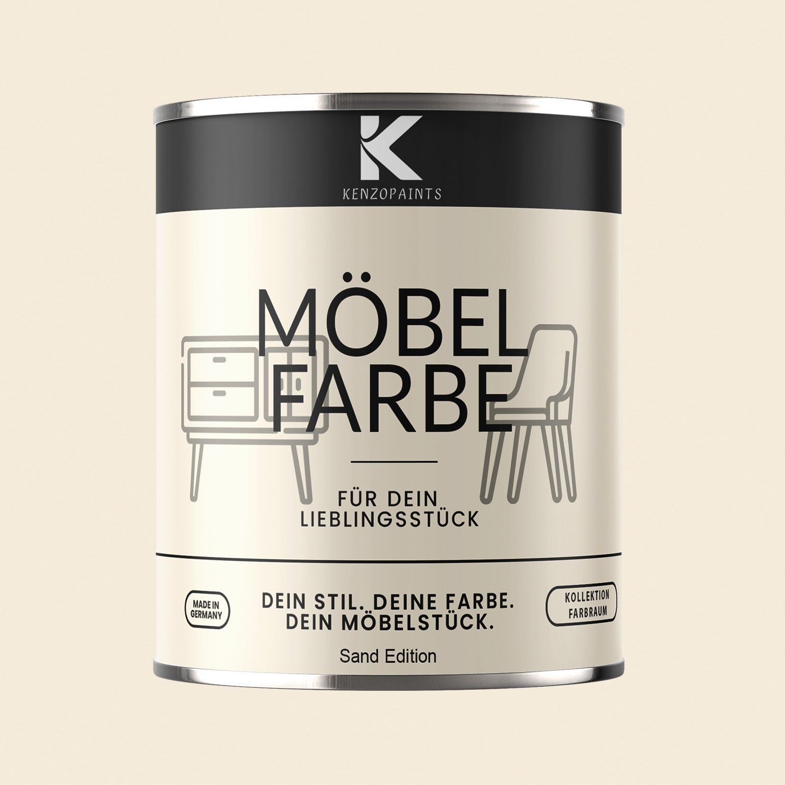 Kenzopaints Möbelfarbe Möbellack Buntlack Farbraum - 750ml - Farbmanufaktur Contura Berkemeier - Farbmanufaktur Contura Berkemeier