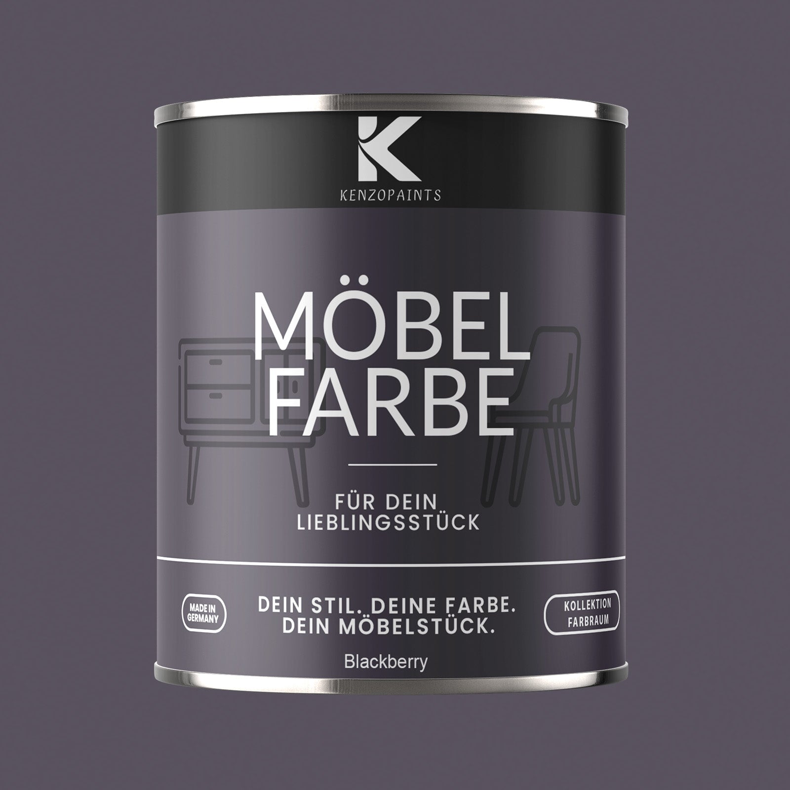 Kenzopaints Möbelfarbe Möbellack Buntlack Farbraum - 750ml - Farbmanufaktur Contura Berkemeier - Farbmanufaktur Contura Berkemeier