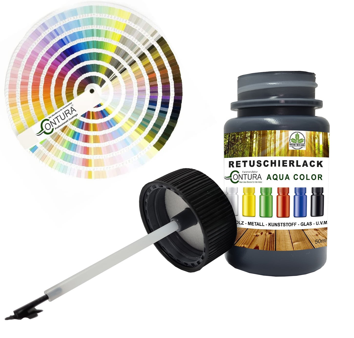 Contura 50ml. Retuschierlack ++Wunschfarbton++ Reparaturlack Holzlack Möbellack Innen und Außen Metallack - Farbmanufaktur Contura Berkemeier22600