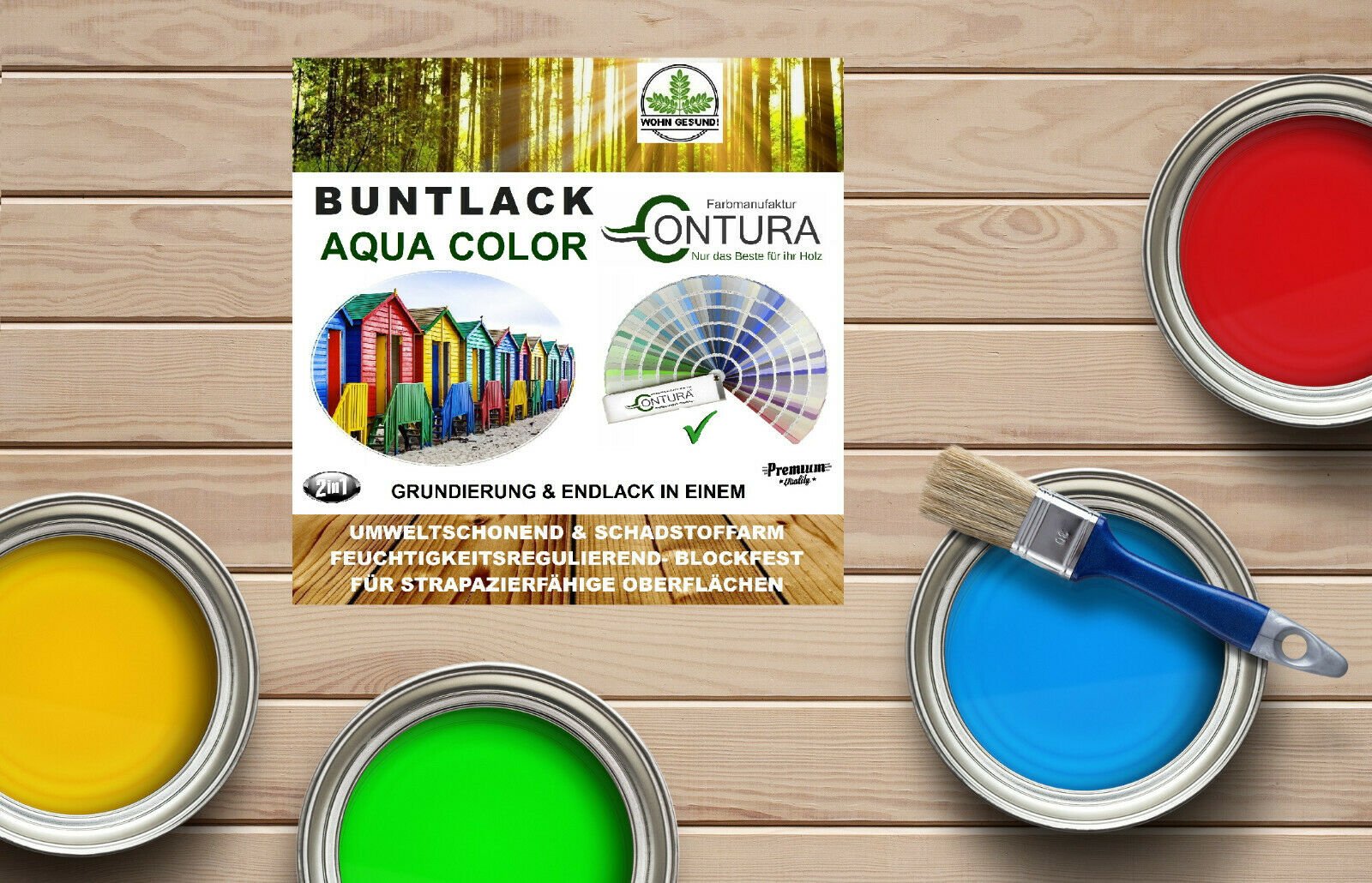Contura 750ml. Buntlack Lackfarbe Lack Außen Innen Holz Metall Farbe Holzlack Möbellack - Farbmanufaktur Contura Berkemeier22183