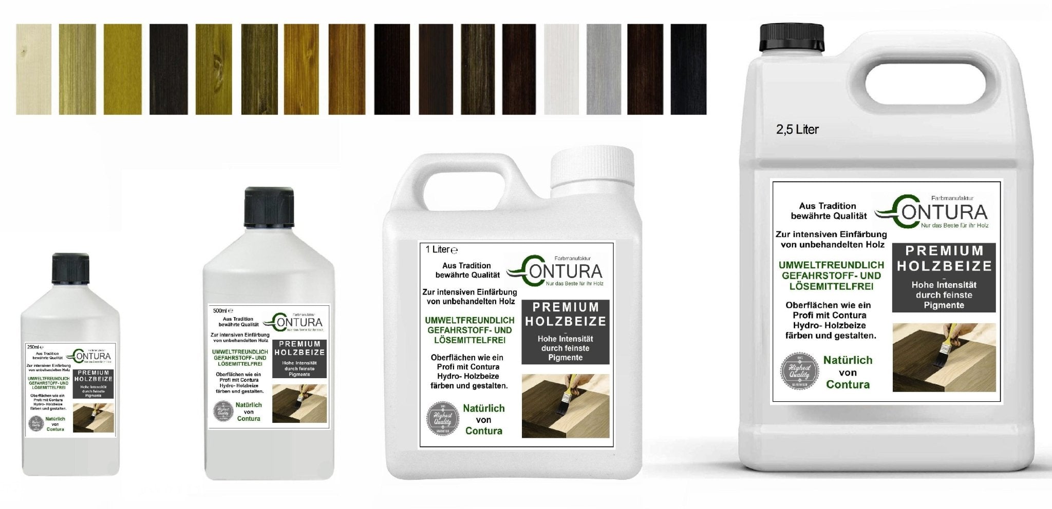 Contura Holzbeize Wasserbeize Möbel Farbe 1Liter - Farbmanufaktur Contura Berkemeier72064