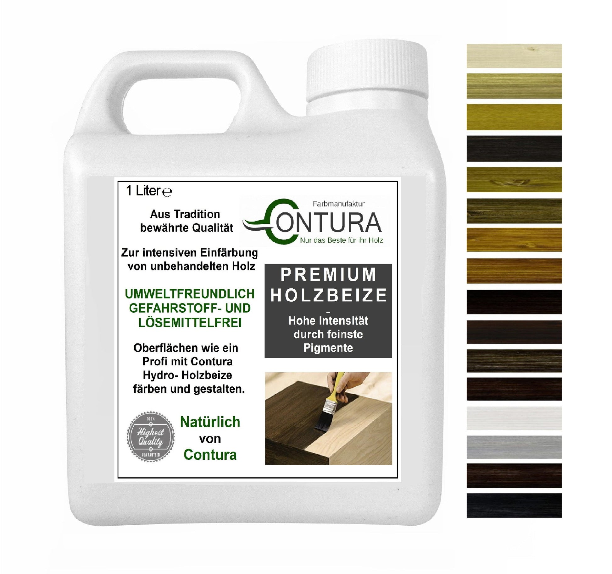 Contura Holzbeize Wasserbeize Möbel Farbe 1Liter - Farbmanufaktur Contura Berkemeier72064