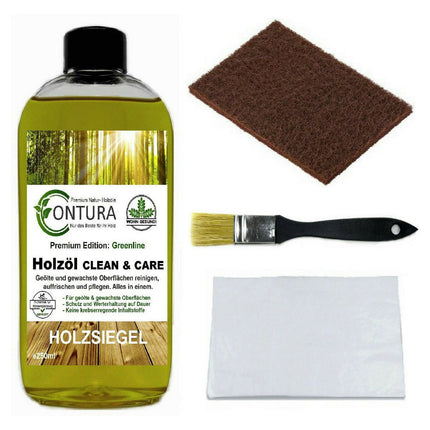 Fussboden- Möbel- Pflegeöl - CLEAN & CARE - Holzöl SET Parkett- Fußbodenöl 250ml - Farbmanufaktur Contura Berkemeier72446