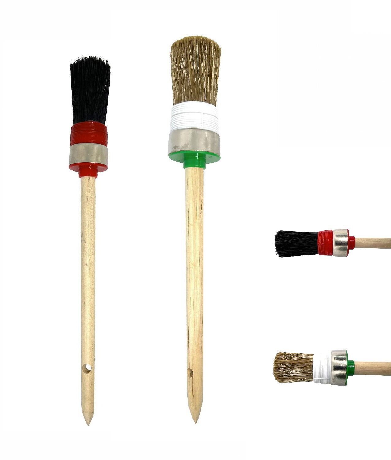 Ringpinsel Set 2tlg. Pinsel Lackierpinsel Rundpinsel schablonieren Beizpinsel - Farbmanufaktur Contura BerkemeierRPS2